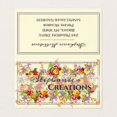 Kleurrijke primroses Cute Floral Spring Personaliz Visitekaartje (Buitenkant ongevouwen)