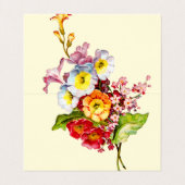 Kleurrijke primroses Cute Floral Spring Personaliz Visitekaartje (Binnenkant ongevouwen)