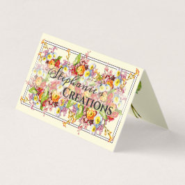 Kleurrijke primroses Cute Floral Spring Personaliz Visitekaartje