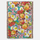 Kleurrijke  primroses Floral Spring Pattern Deken (Voorkant Verticaal)