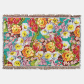 Kleurrijke  primroses Floral Spring Pattern Deken (Voorkant)