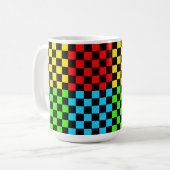 Kleurrijke printplaat Retro Style Mok Cup (Voorkant links)