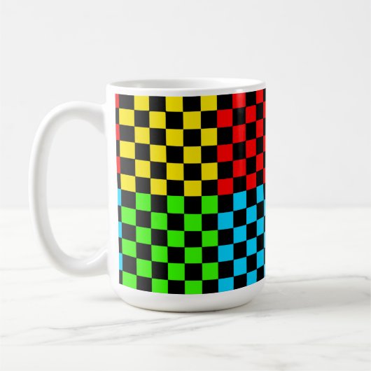Kleurrijke printplaat Retro Style Mok Cup (Links)