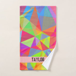 Kleurrijke Prism Geometrische Kaleidoscoop Regenbo Handdoek