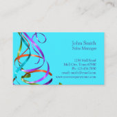 Kleurrijke professionele feestelijke streamers visitekaartje (Voorkant)