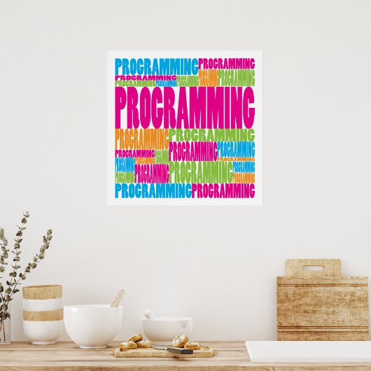 Kleurrijke programmering poster (Keuken)