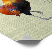 Kleurrijke Pronkende Haan 2026 Kalender Poster (Hoek)