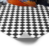 Kleurrijke Pronkende Haan Poster (Hoek)