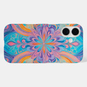 Kleurrijke Psychedelia Airbrush Art iPhone Case (Achterkant (horizontaal))