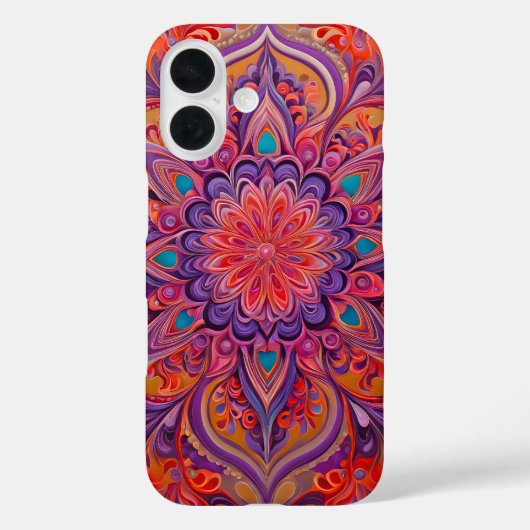 Kleurrijke Psychedelia Airbrush Art iPhone Case (Achterkant)