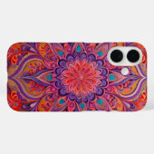 Kleurrijke Psychedelia Airbrush Art iPhone Case (Achterkant (horizontaal))