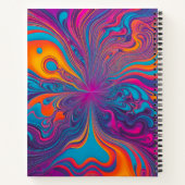 Kleurrijke Psychedelia Airbrush Art Spiral Notitie Notitieboek (Achterkant)