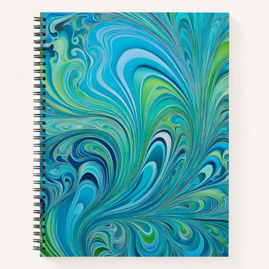 Kleurrijke Psychedelia Airbrush Art Spiral Notitie Notitieboek (Voorkant)