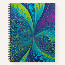 Kleurrijke Psychedelia Airbrush Art Spiral Notitie Notitieboek