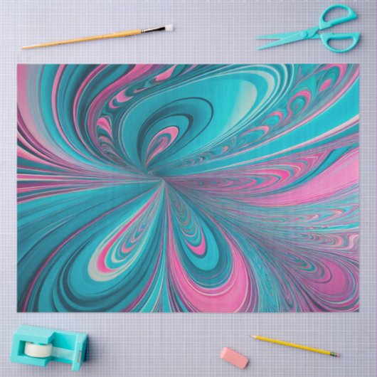 Kleurrijke Psychedelia Airbrush Art Weefselpapier Tissuepapier (Craft)