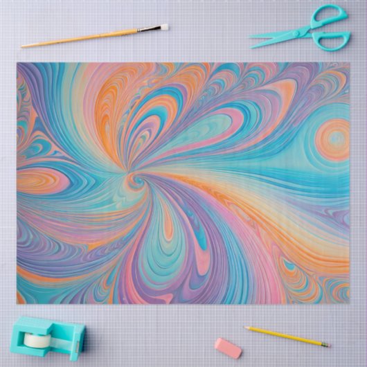 Kleurrijke Psychedelia Airbrush Art Weefselpapier Tissuepapier (Craft)