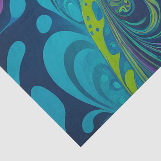 Kleurrijke Psychedelia Airbrush Art Weefselpapier Tissuepapier (Detail)