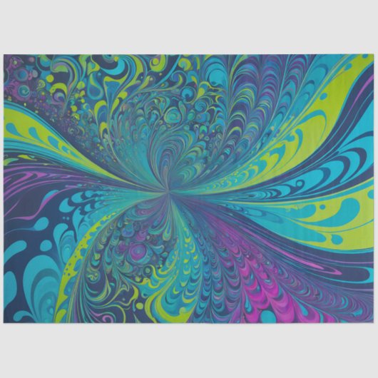 Kleurrijke Psychedelia Airbrush Art Weefselpapier Tissuepapier (Voorkant)