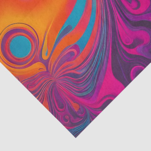 Kleurrijke Psychedelia Airbrush Art Weefselpapier Tissuepapier (Detail)