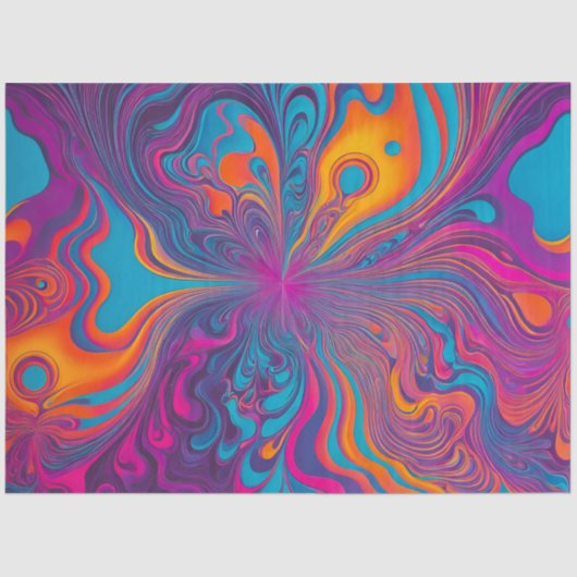 Kleurrijke Psychedelia Airbrush Art Weefselpapier Tissuepapier (Voorkant)