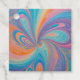 Kleurrijke Psychedelia Airbrush Kunst Cadeaublaadj Bedankjes Labels