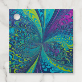 Kleurrijke Psychedelia Airbrush Kunst Cadeautags Bedankjes Labels