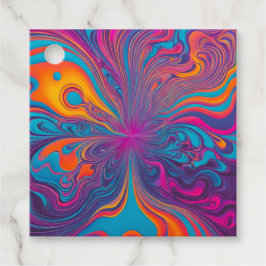 Kleurrijke Psychedelia Airbrush Kunst Cadeautags Bedankjes Labels