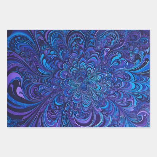 Kleurrijke Psychedelia Art Wrapping Paper Sheets (Voorkant)