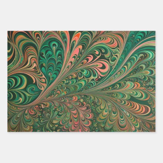 Kleurrijke Psychedelia Art Wrapping Paper Sheets (Voorkant)