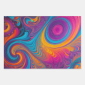 Kleurrijke Psychedelia Art Wrapping Paper Sheets (Voorkant 3)