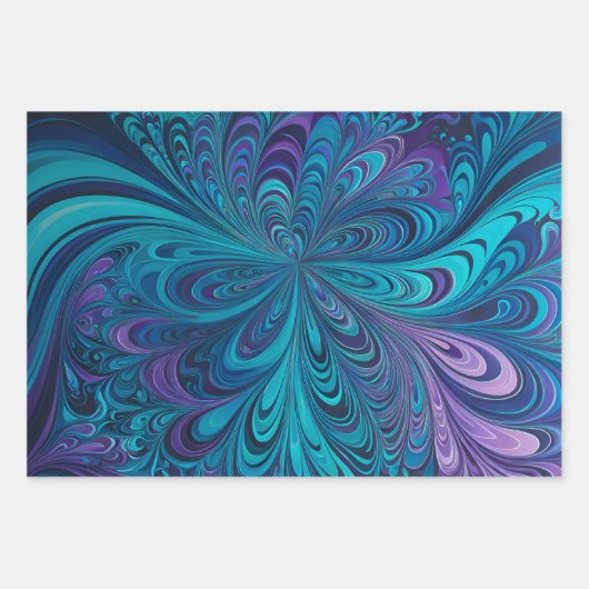 Kleurrijke Psychedelia Art Wrapping Paper Sheets (Voorkant 2)