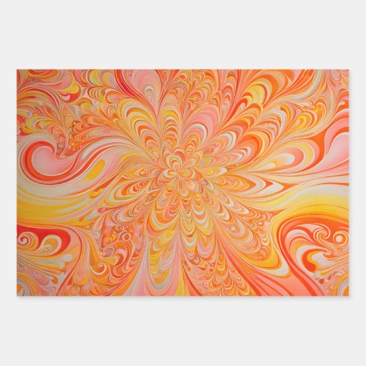 Kleurrijke Psychedelia Art Wrapping Paper Sheets (Voorkant)