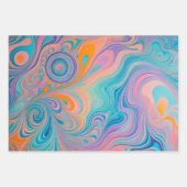 Kleurrijke Psychedelia Art Wrapping Paper Sheets (Voorkant 3)