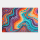 Kleurrijke Psychedelia Art Wrapping Paper Sheets (Voorkant 3)