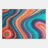 Kleurrijke Psychedelia Art Wrapping Paper Sheets (Voorkant 2)