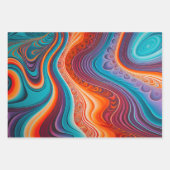 Kleurrijke Psychedelia Art Wrapping Paper Sheets (Voorkant)
