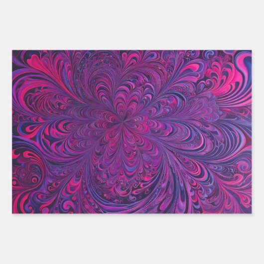 Kleurrijke Psychedelia Art Wrapping Paper Sheets (Voorkant 3)