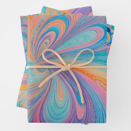 Kleurrijke Psychedelia Art Wrapping Paper Sheets