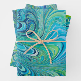 Kleurrijke Psychedelia Art Wrapping Paper Sheets