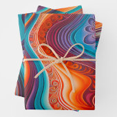 Kleurrijke Psychedelia Art Wrapping Paper Sheets