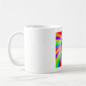 Kleurrijke Psychedelic Brick House Rainbow Design Koffiemok (Links)