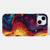 Kleurrijke Psychedelische Abstracte Kunst Case-Mate iPhone Case (Achterkant (horizontaal))