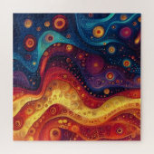 Kleurrijke psychedelische Abstracte kunst Legpuzzel (Horizontaal)