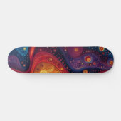 Kleurrijke psychedelische Abstracte kunst Persoonlijk Skateboard (Horizontaal)