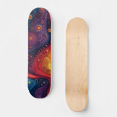 Kleurrijke psychedelische Abstracte kunst Persoonlijk Skateboard (Voorkant)