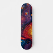 Kleurrijke psychedelische Abstracte kunst Persoonlijk Skateboard (Voorkant)