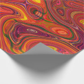 Kleurrijke psychedelische achtergrond gemaakt van cadeaupapier (Hoek)