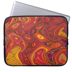 Kleurrijke psychedelische achtergrond gemaakt van  laptop sleeve