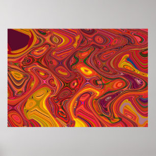 Kleurrijke psychedelische achtergrond gemaakt van  poster