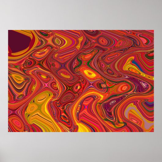 Kleurrijke psychedelische achtergrond gemaakt van poster (Voorkant)